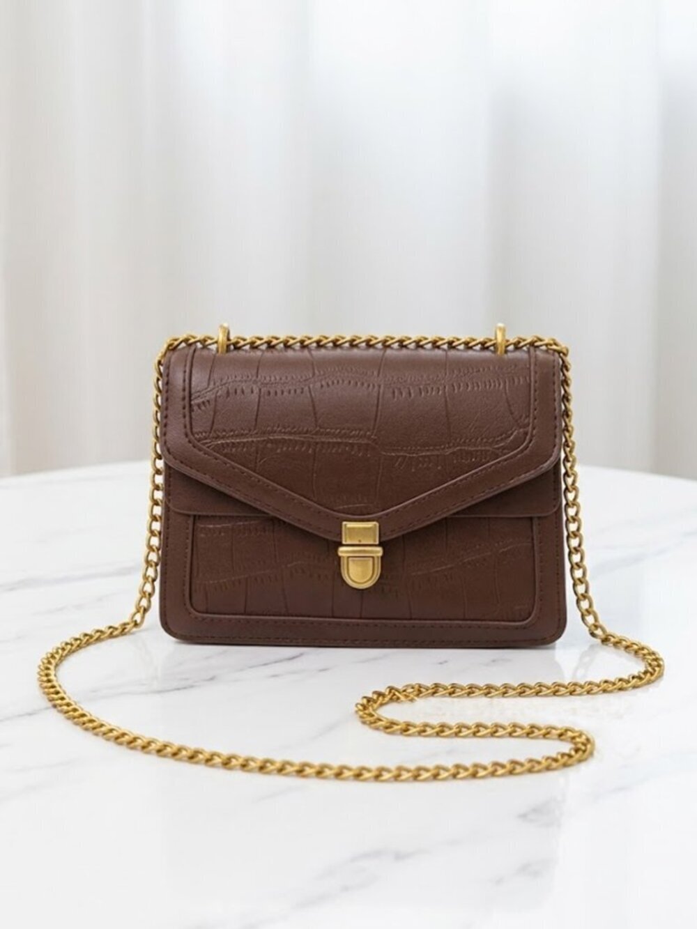 Dark Brown Crossbody Bag 